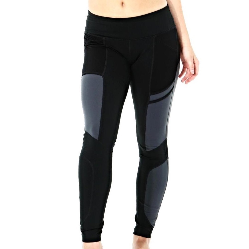 Jo+Jax Black & Gray Warrior Leggings With Pockets